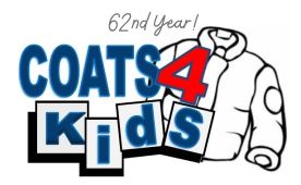 Red Deer Christmas Bureau Coats for Kids Logo