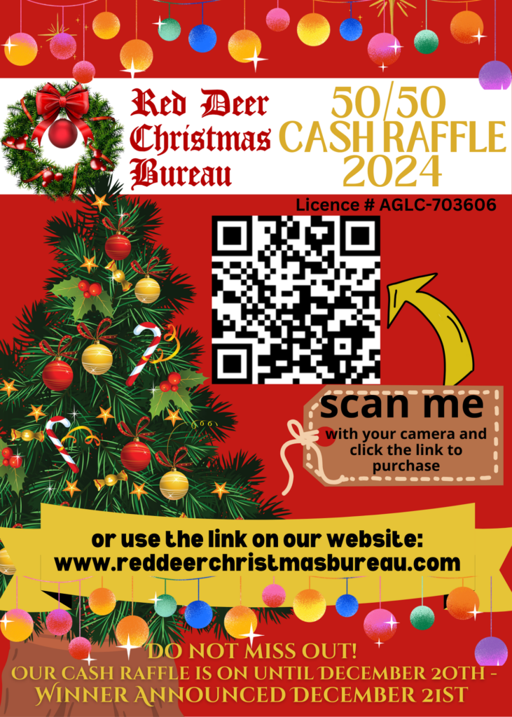 Red Deer Christmas Bureau 50-50 Raffle 2024.